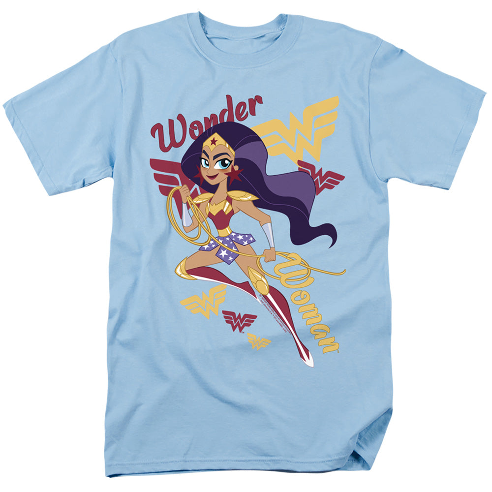 Dc Superhero Girls Wonder Woman Mens T Shirt Light Blue