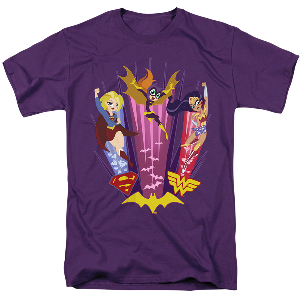 Dc Superhero Girls Super Trio Mens T Shirt Purple