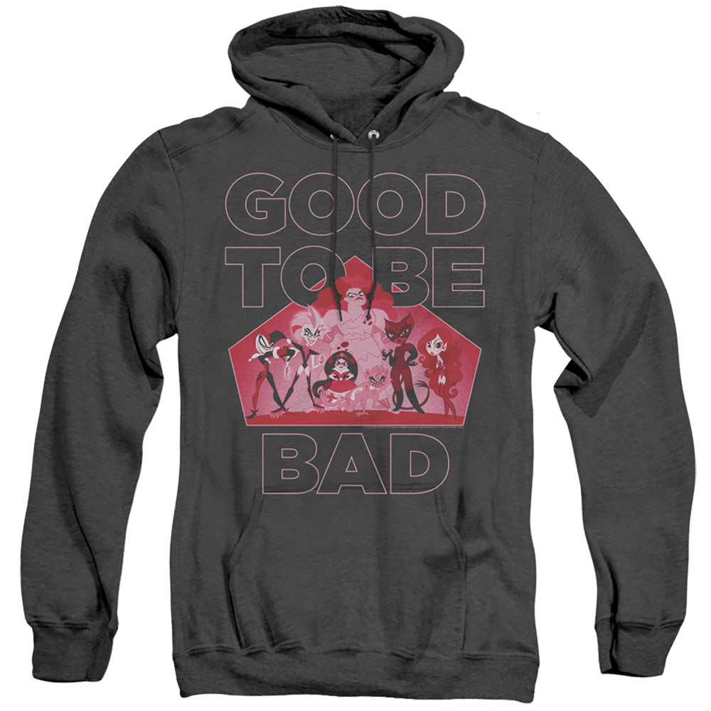 Dc Superhero Girls Good to Be Bad Heather Mens Hoodie Black