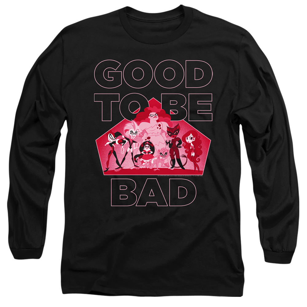Dc Superhero Girls Good to Be Bad Mens Long Sleeve Shirt Black