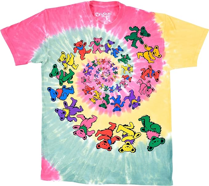 Grateful Dead Dancing Bears Tie Dye Mens T Shirt