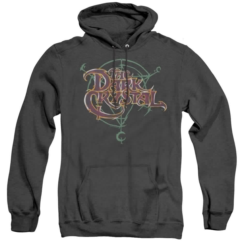 Dark Crystal Symbol Logo Heather Mens Hoodie Black