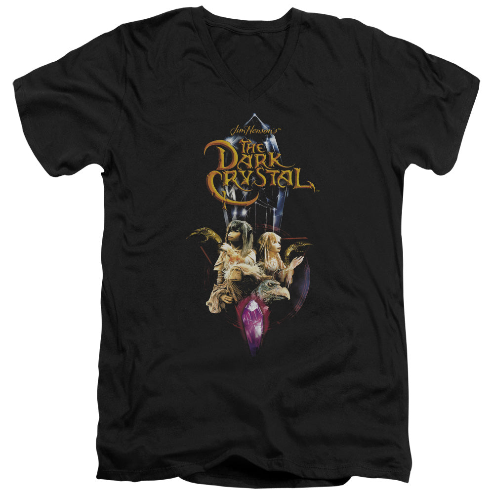 Dark Crystal Crystal Quest Mens Tall T Shirt Adult V Neck Black