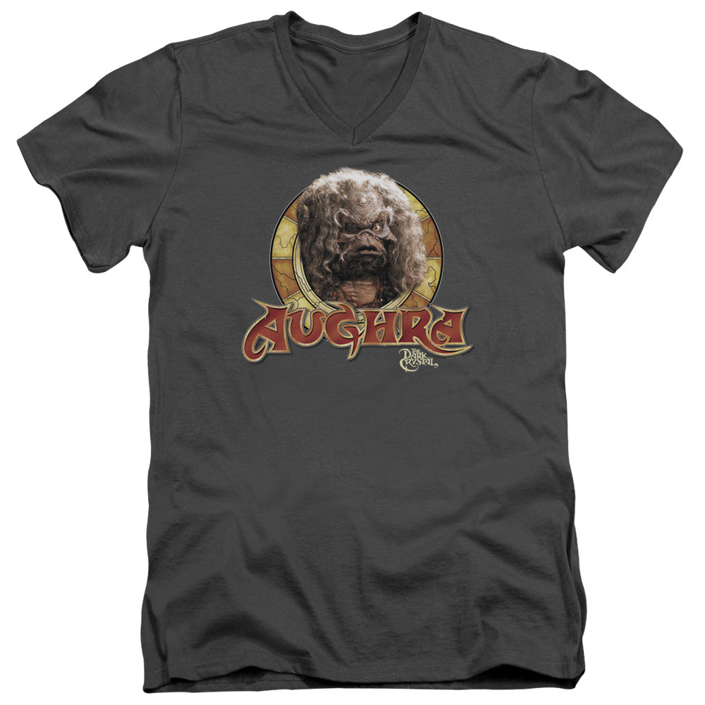 Dark Crystal Aughra Circle Mens Tall T Shirt Adult V Neck Charcoal