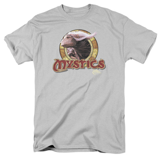 Dark Crystal Mystics Circle Mens T Shirt Silver
