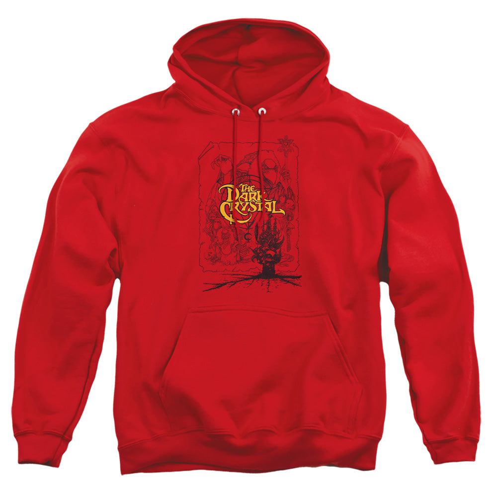 Dark Crystal Poster Lines Mens Hoodie Red