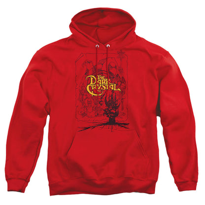 Dark Crystal Poster Lines Mens Hoodie Red