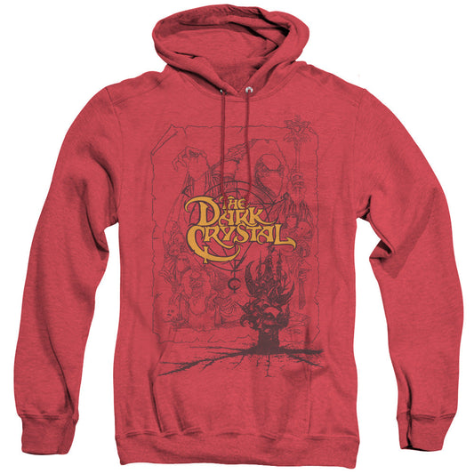 The Dark Crystal Poster Lines Heather Mens Hoodie Red