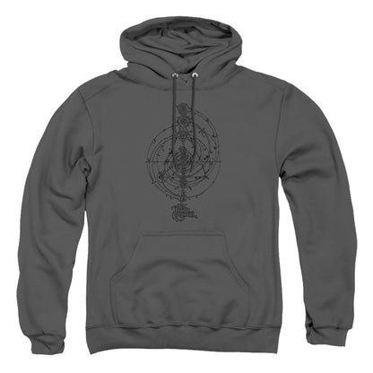 Dark Crystal Dream Spiral Mens Hoodie Charcoal