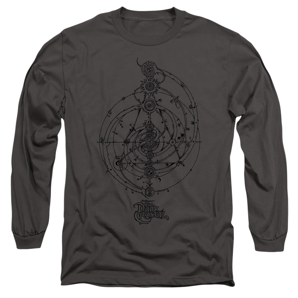 Dark Crystal Dream Spiral Mens Long Sleeve Shirt Charcoal Officially Licensed