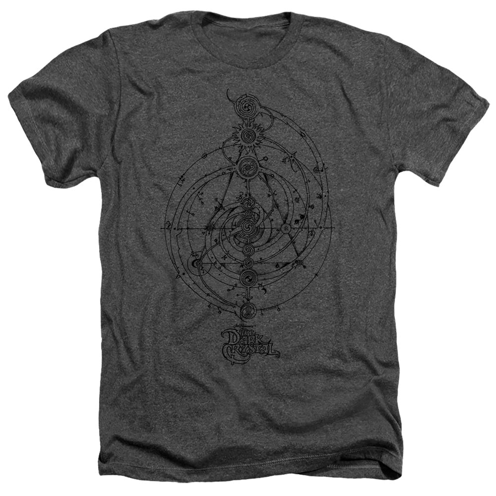 Dark Crystal Dream Spiral Heather Mens T Shirt Charcoal
