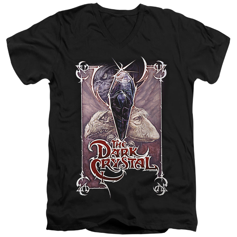 Dark Crystal Wicked Poster Mens Slim Fit V Neck T Shirt Black