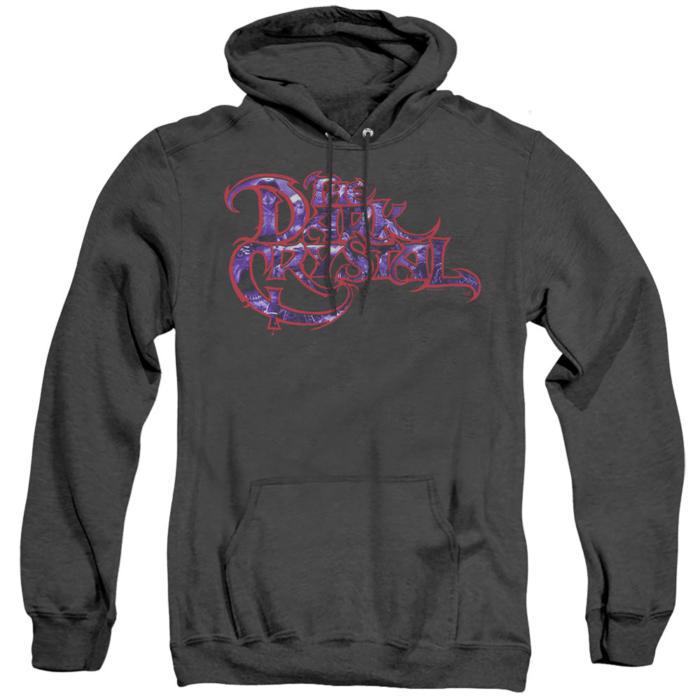 Dark Crystal Collage Logo Heather Mens Hoodie Black