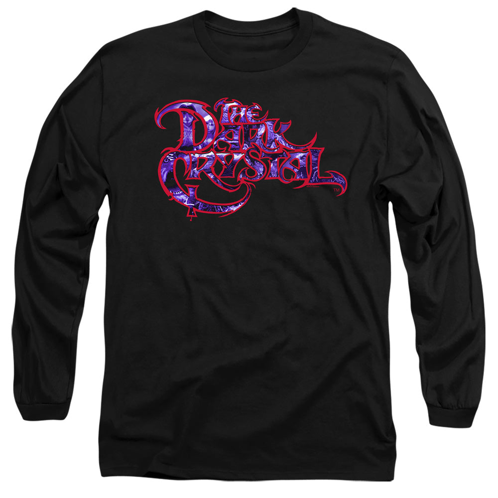 Dark Crystal Collage Logo Mens Long Sleeve Shirt Black Officially Licensed