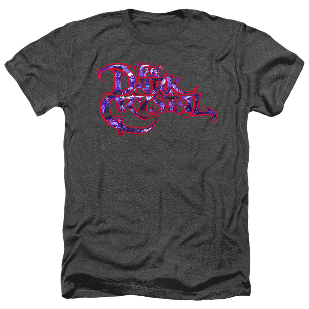 Dark Crystal Collage Logo Heather Mens T Shirt Black