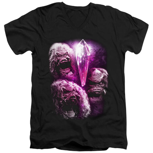 The Dark Crystal Howling Mens Slim Fit V-Neck T Shirt Black