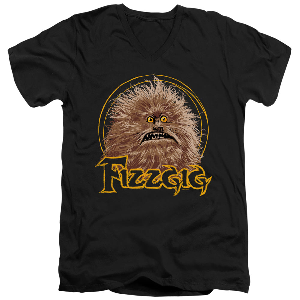 Dark Crystal Fizzgig Mens Slim Fit V Neck T Shirt Black
