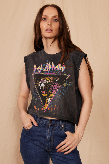 Def Leppard Hysteria Womens Tank Top Shirt Black