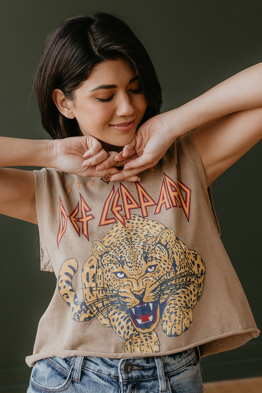 Def Leppard Pyromania Womens Tank Top Shirt Tan