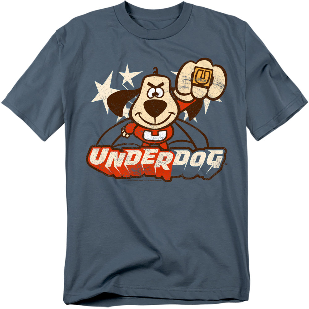 Underdog Flying Logo Mens T Shirt Slate