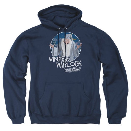 Santa Claus Is Comin To Town Winter Warlock Mens Hoodie Navy