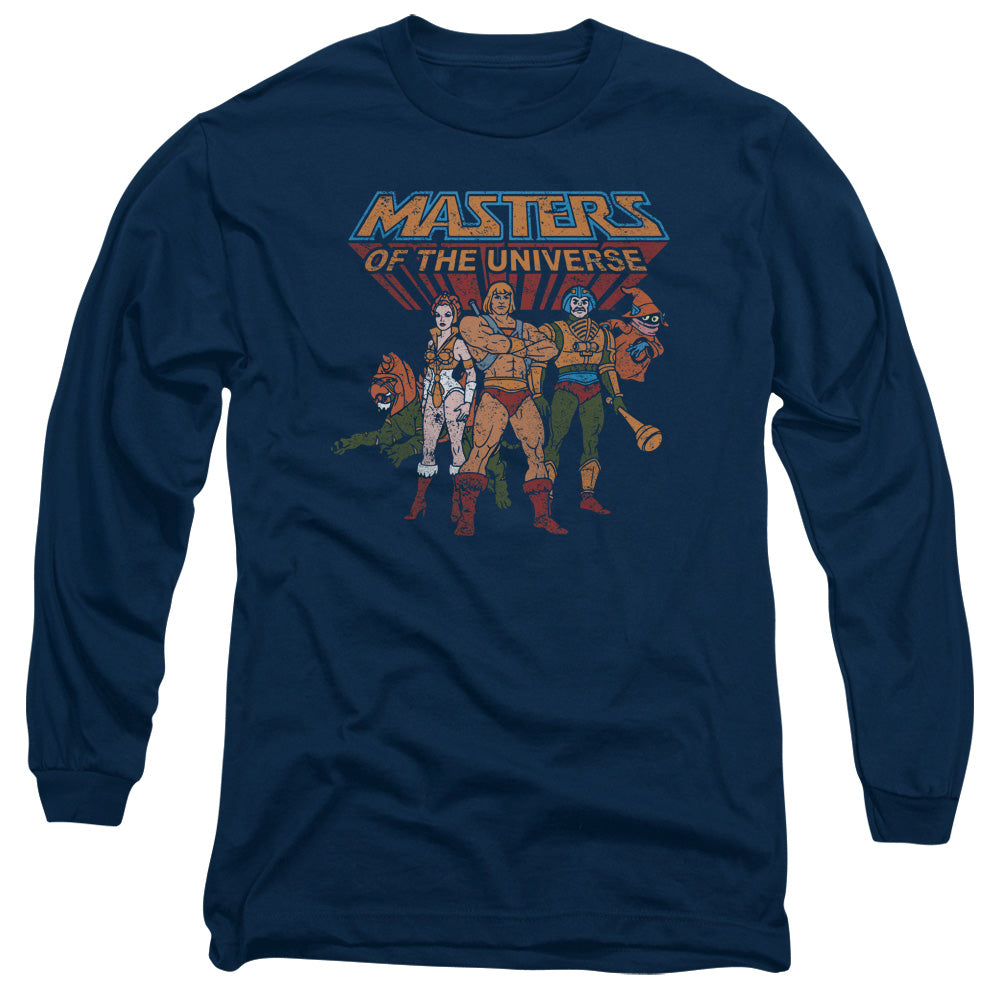 Masters of the Universe Team of Heroes Mens Long Sleeve Shirt Navy Blue