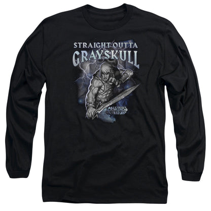 Masters of the Universe Straight Outta Grayskull Mens Long Sleeve Shirt Black