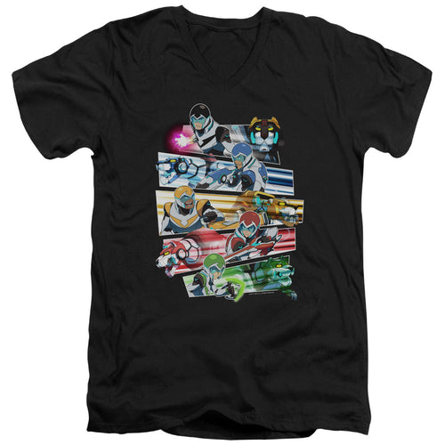 Voltron Paladins Strike Mens Slim Fit V Neck T Shirt Black