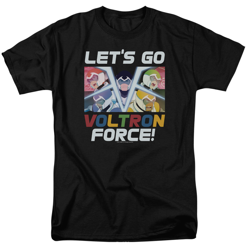 Voltron Lets Go Mens T Shirt Black