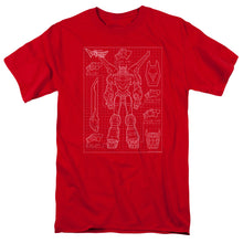 Load image into Gallery viewer, Voltron Voltron Schematic Mens T Shirt Red
