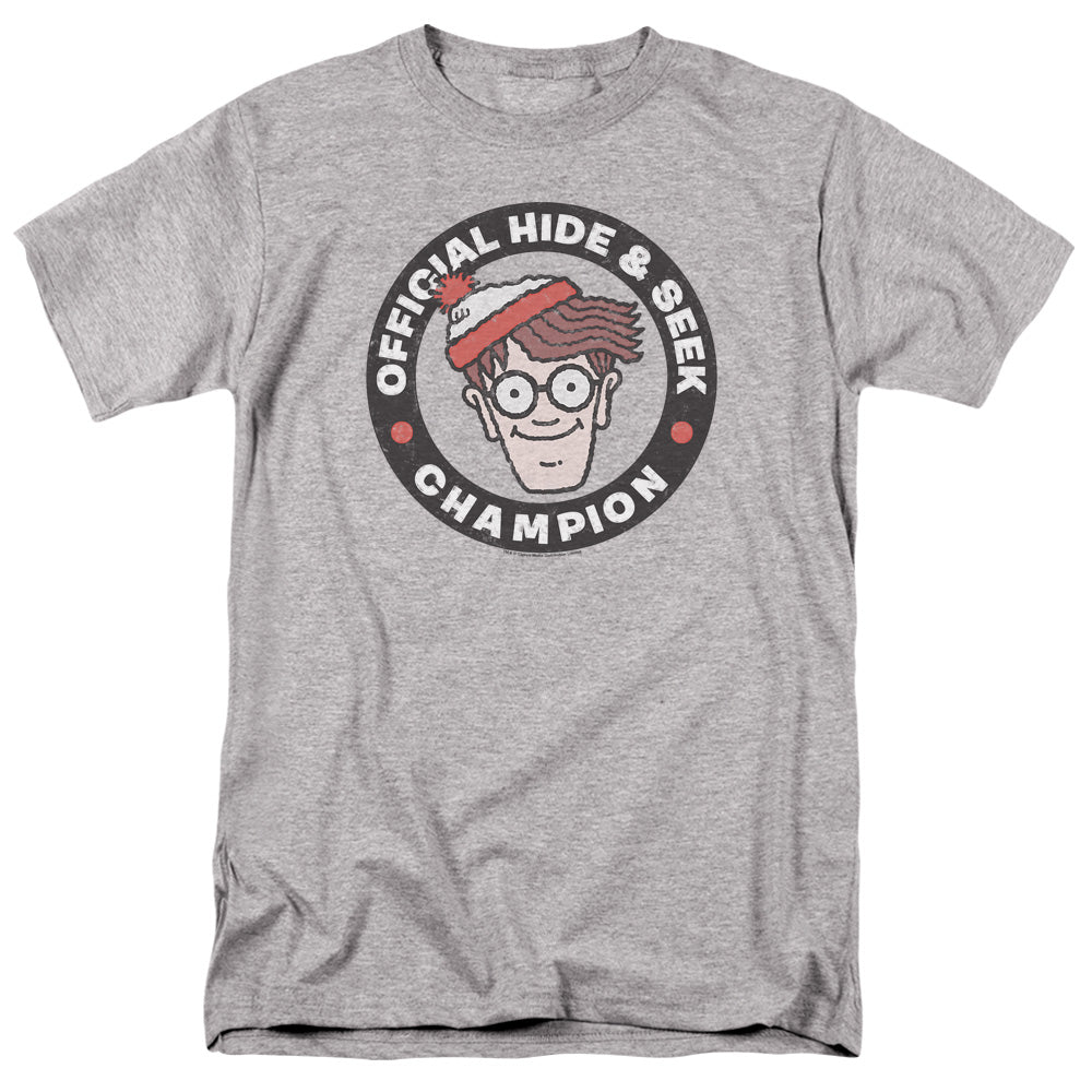 Wheres Waldo Champion Mens T Shirt Athletic Heather
