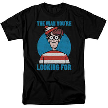 Load image into Gallery viewer, Wheres Waldo Looking for Me Mens T Shirt Black
