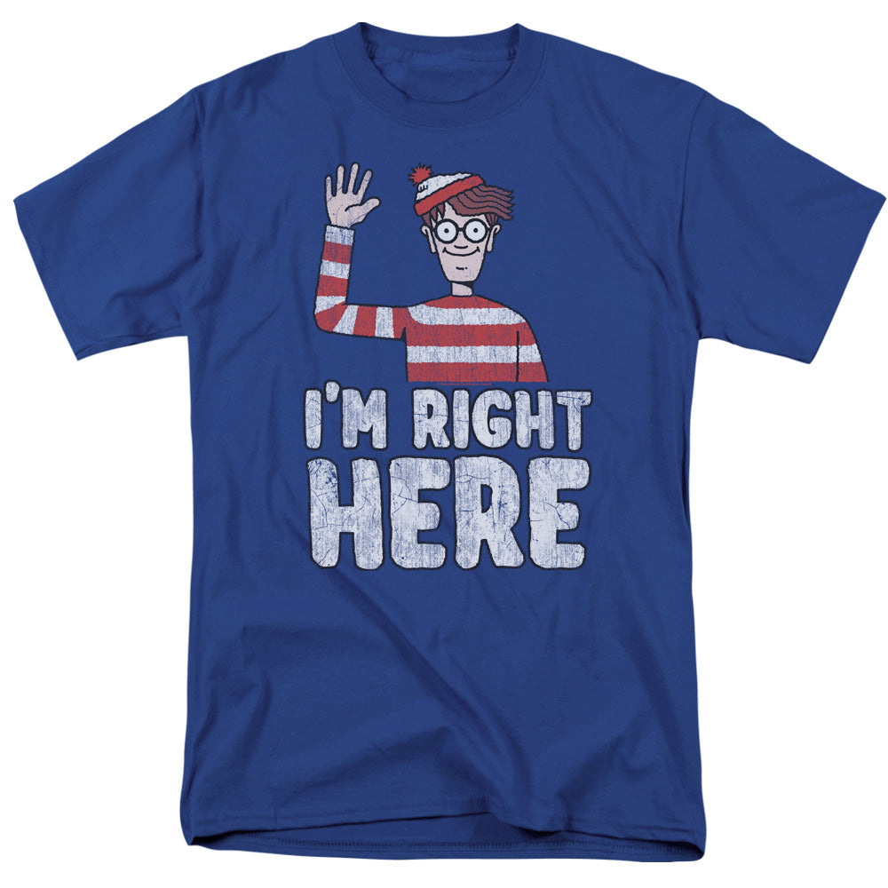 Wheres Waldo Im Right Here Mens T Shirt Royal
