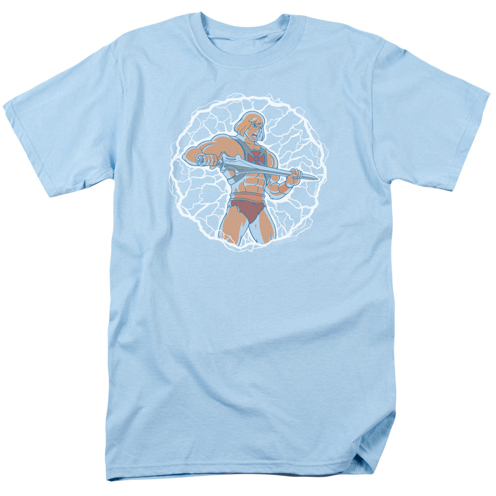 Masters Of The Universe Lightning Power Mens T Shirt Light Blue
