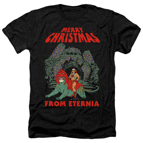 Masters of the Universe Eternia Christmas Heather Mens T Shirt Black