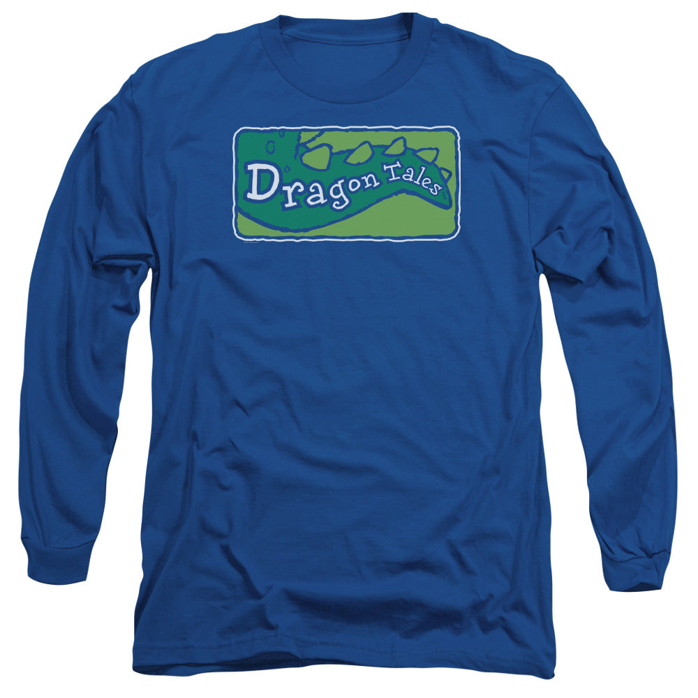Dragon Tales Logo Clean Mens Long Sleeve Shirt Royal Blue
