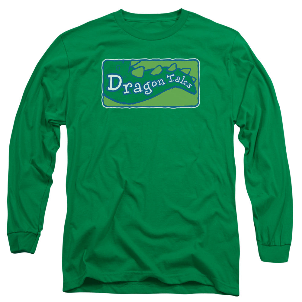 Dragon Tales Logo Clean Mens Long Sleeve Shirt Kelly Green Officially Licensed