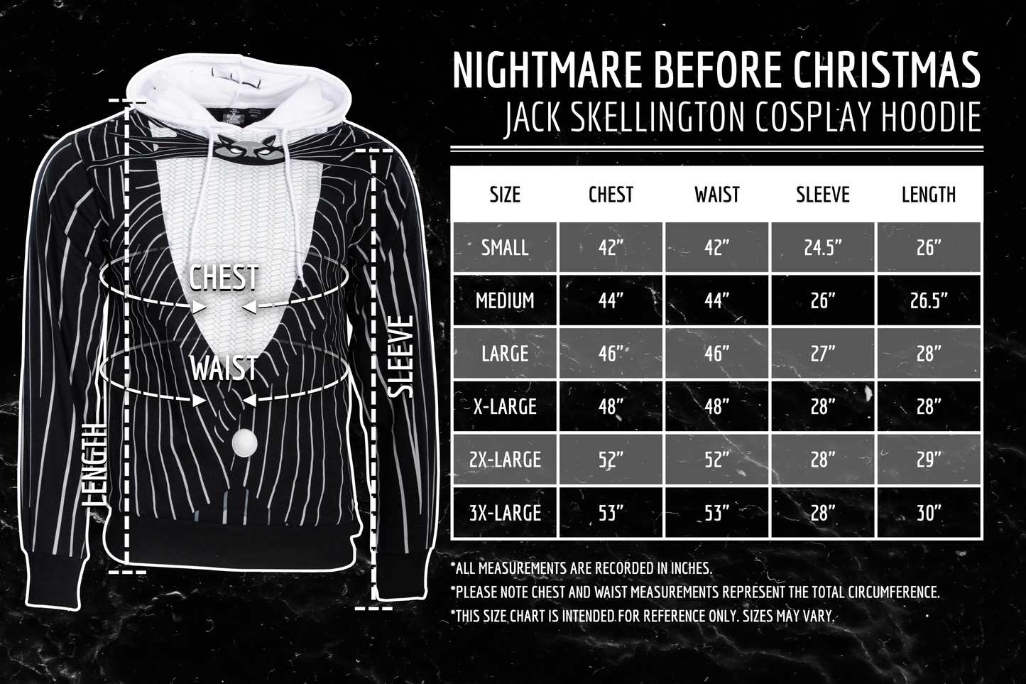 Nightmare Before Christmas Jack Cosplay Hoodie