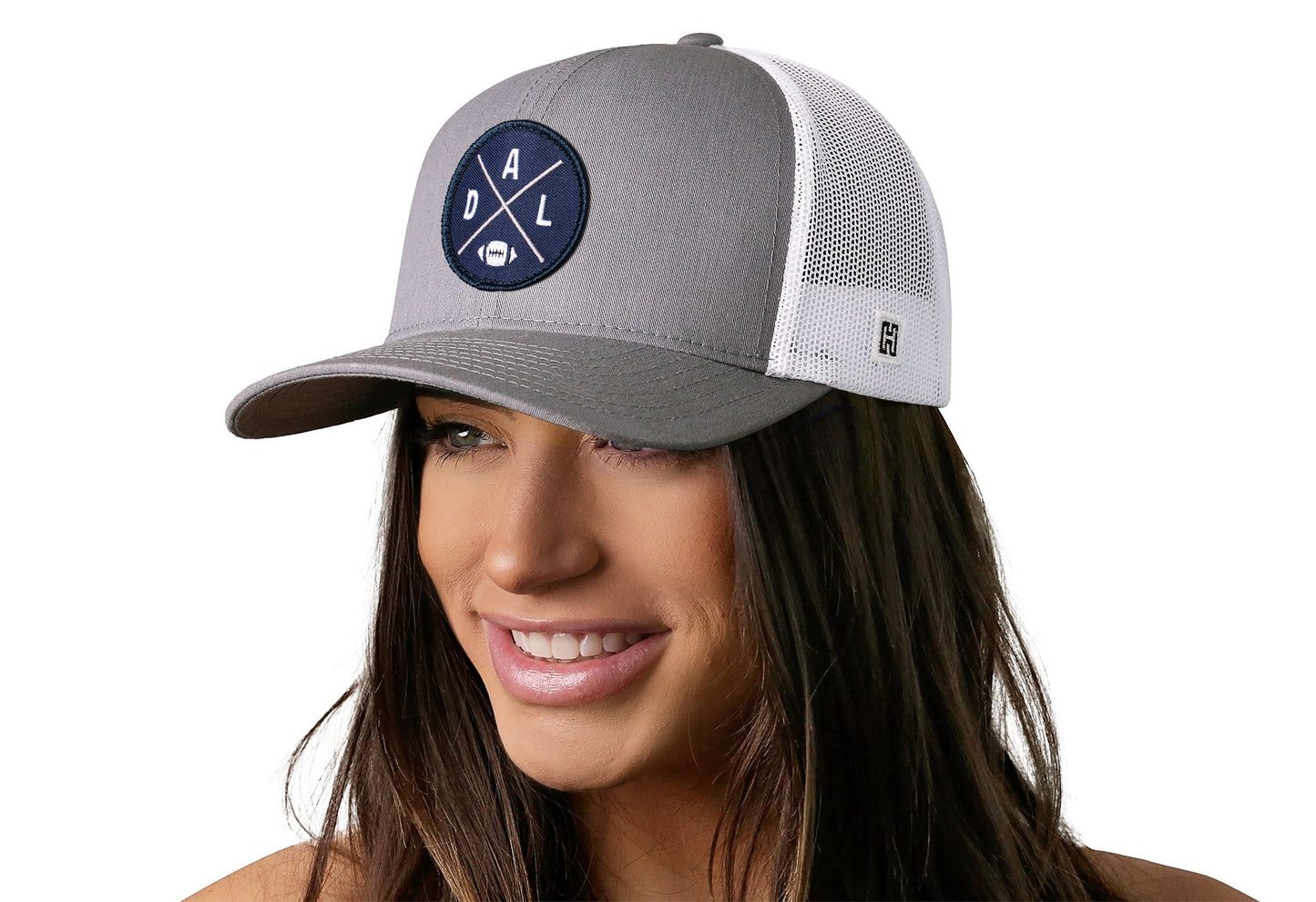 Dallas Trucker Haka Hat Gray-White DAL X Football Snapback