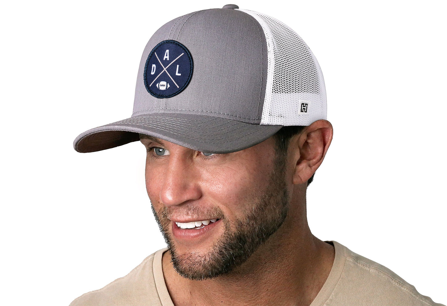 Dallas Trucker Haka Hat Gray-White DAL X Football Snapback