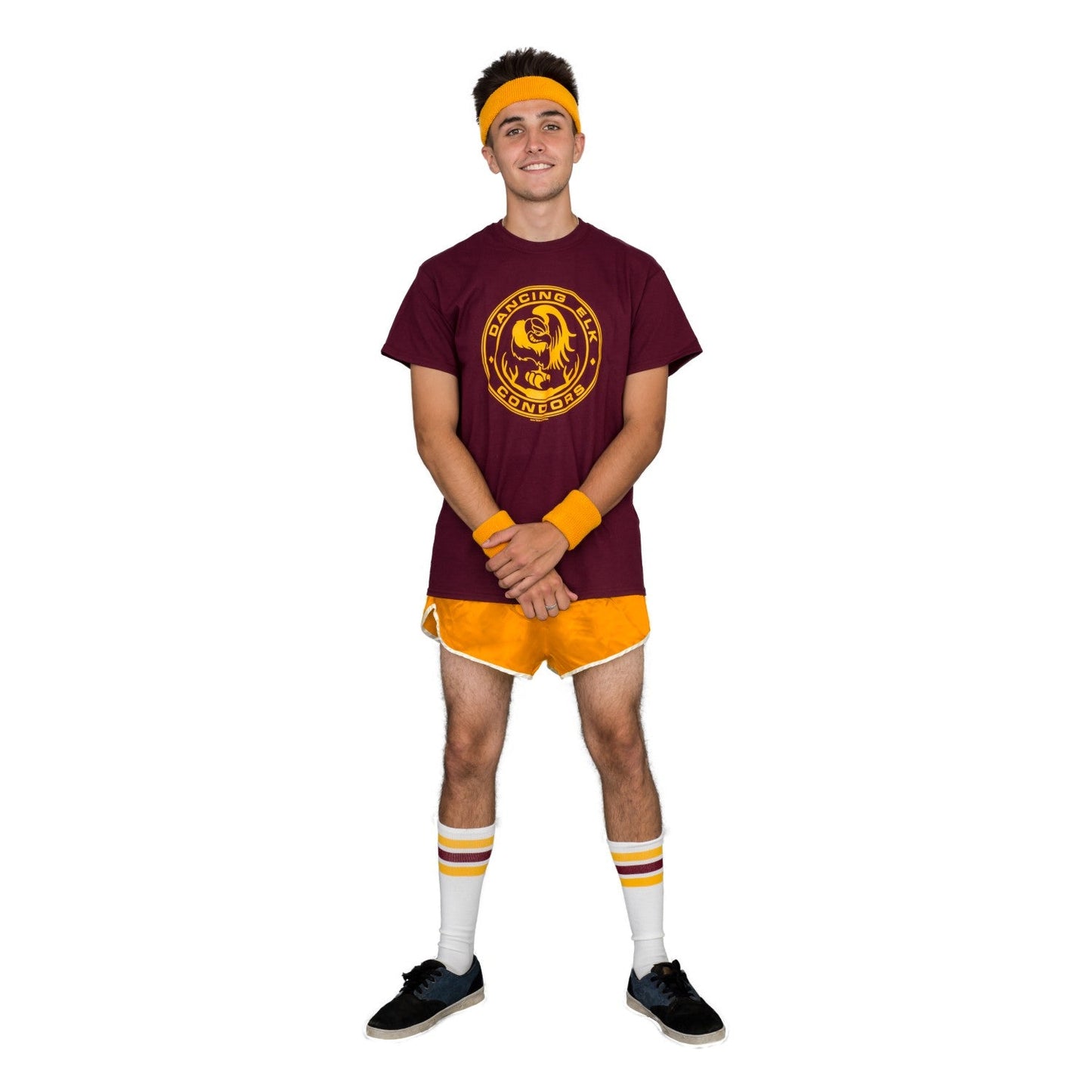 Dancing Elk Condors Halloween Costume T Shirt Tee with Striped Sleeves Cosplay