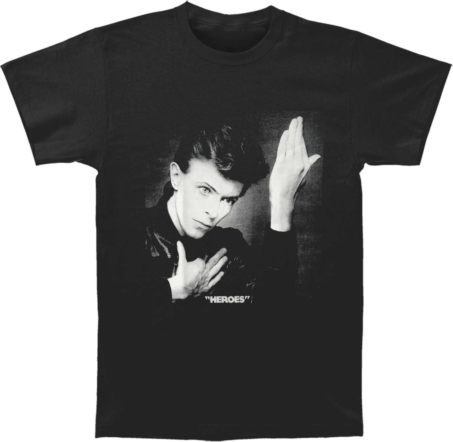 David Bowie Heroes Album Officially Licensed Mens T Shirt Black