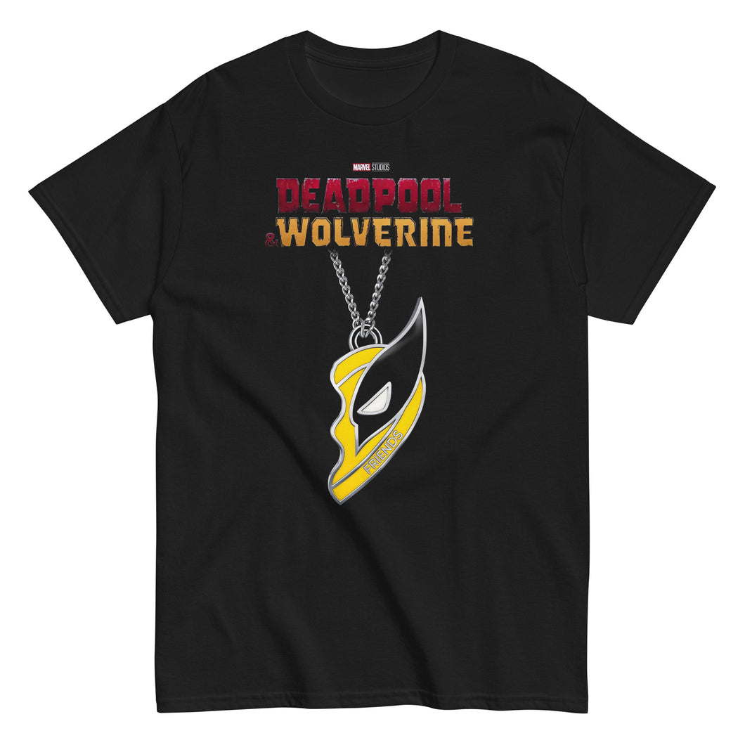 Deadpool & Wolverine Wolverine Half Heart Chain Mens T Shirt Black