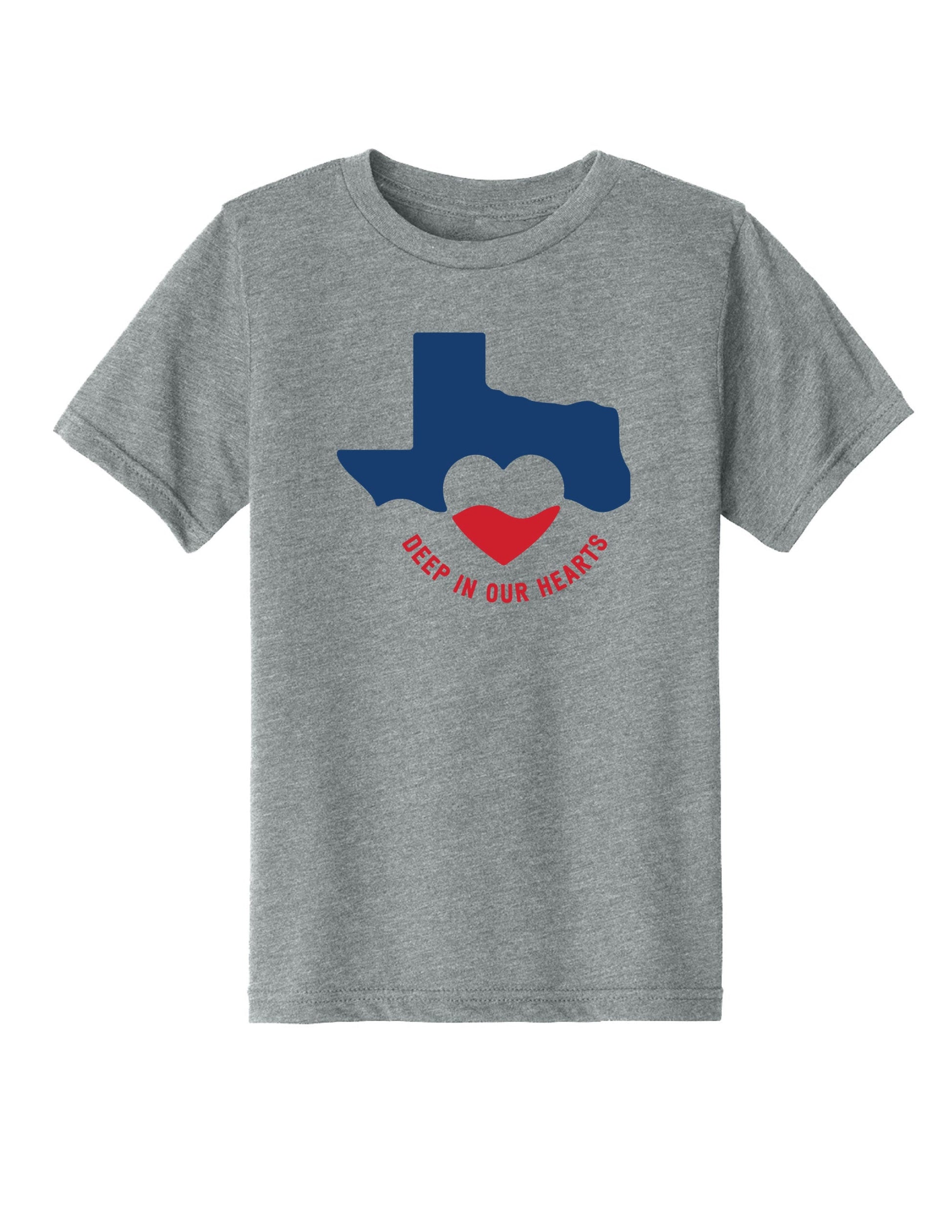 Paris Texas Apparel Co. Deep In Our Hearts Recovery Youth Kids T Shirt Heather Gray