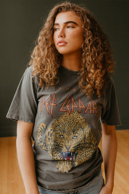 Def Leppard Sunkissed Boyfriend Tee Womens T Shirt Black