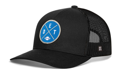 Detroit Trucker Haka Hat Black DET X Football Snapback