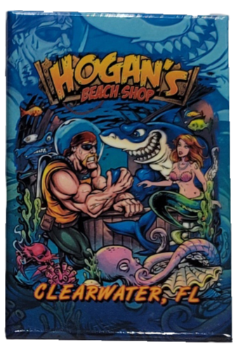 Hulk Hogan Hogan's Beach Shop Dive Bar Flat Magnet