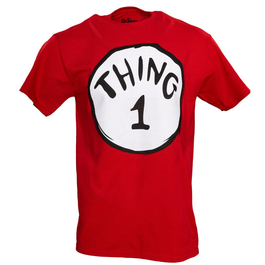 Dr Seuss Thing 1 Adult Short Sleeves T Shirt Red