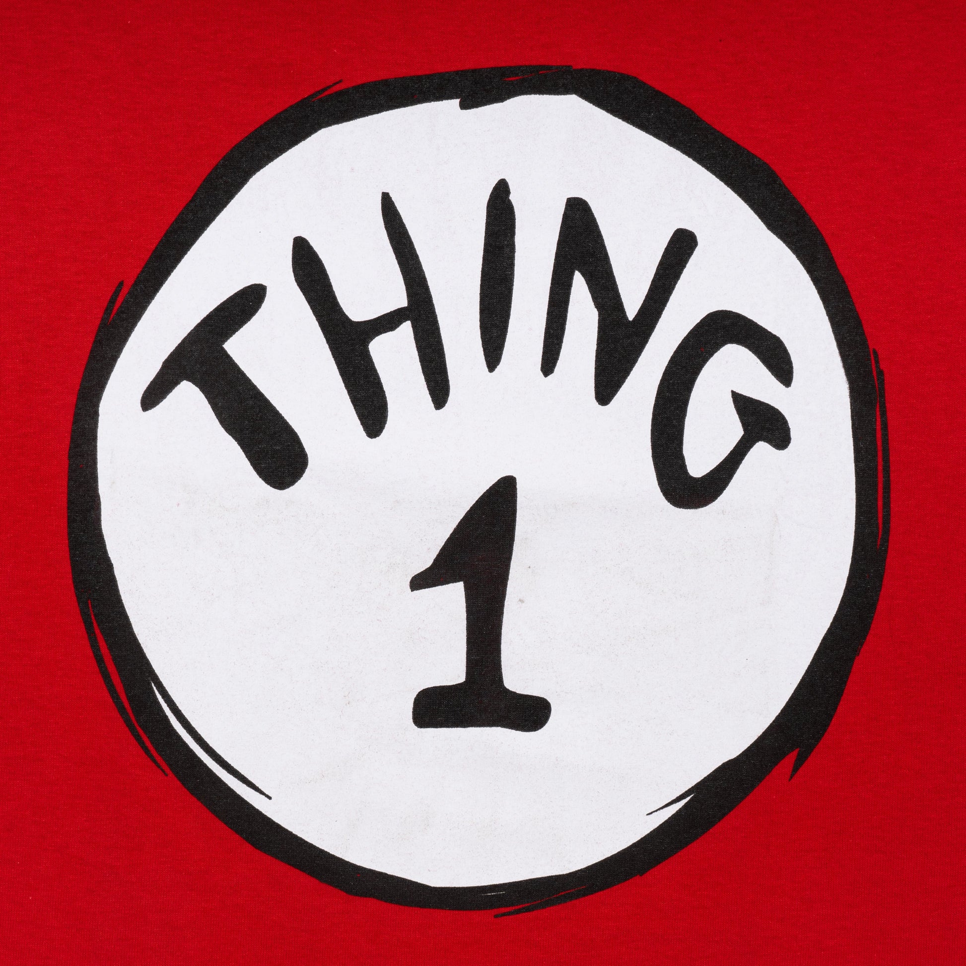 Dr Seuss Thing 1 Adult Short Sleeves T Shirt Red