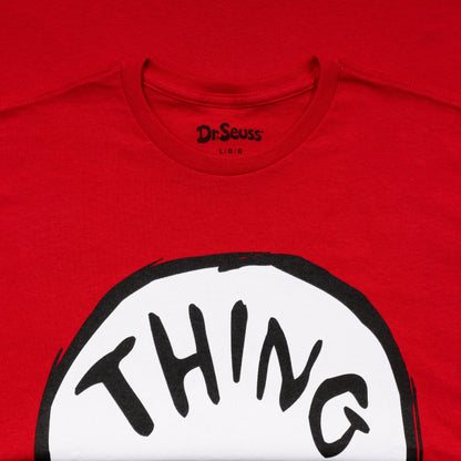 Dr Seuss Thing 2 Adult Short Sleeves Red T Shirt